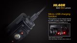 LED Čelovka Fenix HL60R - Čierna
