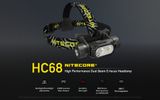LED Čelovka Nitecore HC68, USB-C nabíjateľná + 1x Li-ion aku. 18650 3500mAh 8A