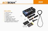 LED Baterka pre potápačov Acebeam D20 + Li-ion s micro USB IMR 21700 5100mAh 20A