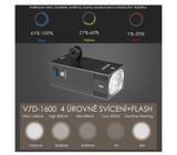 LED bicyklové svietidlo Gaciron V7D-1600 Race, USB nabíjateľný, Praktik Set