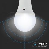LED žiarovka V-TAC E27, 9W, 806lm, A60, svetelný senzor