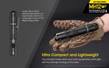 LED Baterka Nitecore MH12 v2+1x Li-ion 21700 5000mAh 1200lm, USB-C nabíjateľná