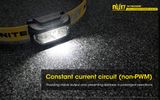 Nabíjateľná LED Čelovka Nitecore NU17, USB nabíjateľná - Čierna