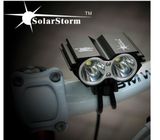 Predné LED bicyklové svietidlo SolarStorm X2 1200lm, CW-Studená biela, nabíjateľný Praktik Set