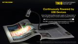 LED kľúčenka Nitecore TINI2 500lm, vstavaný Li-ion aku. 280mAh 3,6V, USB-C nabíjateľná - Čierna