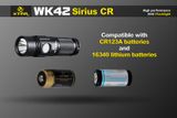 LED Baterka Xtar WK42 Sirius CR