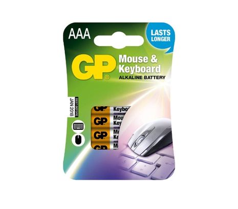 Batéria GP alkalická do myší a klávesníc AA, 4ks/ Bl.