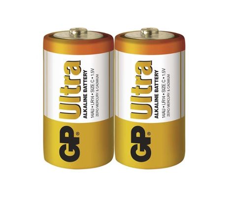 Batéria GP ultra alkalická C, 2ks/ Fólia
