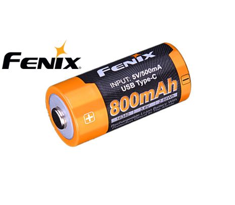 Fenix RCR123A 800mAh 3,6V, USB-C nabíjateľný, chránený