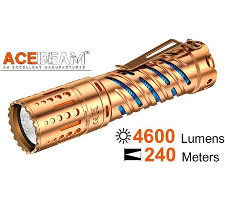 LED Baterka Acebeam E70 CU + Li-ion IMR21700 5100mAh USB-C nabíjateľná - Medená