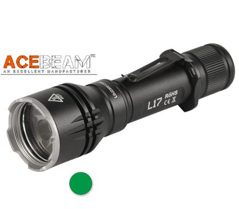LED Baterka Acebeam L17 - Zelená farba svetla