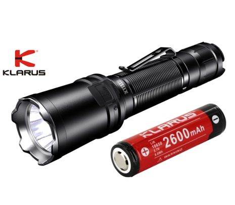 LED Baterka Klarus XT11R - USB nabíjateľný + 1x Li-ion akumulátor Klarus 18650 2600mAh 3,7V