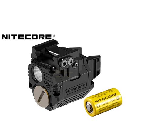 LED Baterka na krátku zbraň Nitecore NPL10 + 1x CR2 3V jednorázová batéria