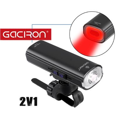 LED bicyklové svietidlo Gaciron V20C-600, USB nabíjateľný, 2v1