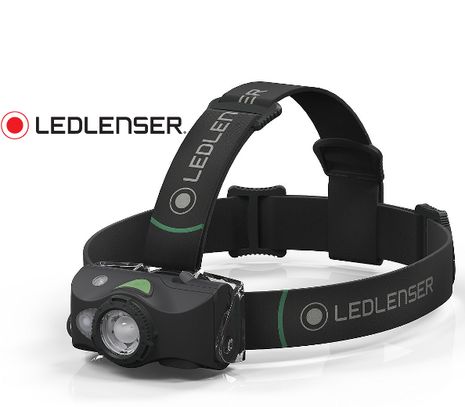LED čelovka Ledlenser MH8, Biela LED + 3x farebná LED - Čierna