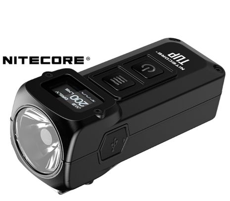 LED kľúčenka/ baterka Nitecore TUP 1000lm, vstavaný aku. Li-ion 1200mAh 3,6V, Micro-USB nabíjateľná - Čierna