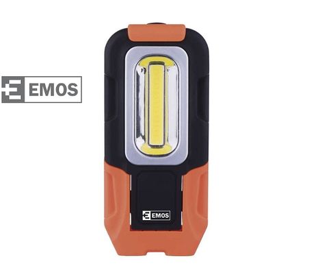 LED nabíjacia pracovná lampa EMOS 3W COB LED, na 3x AAA
