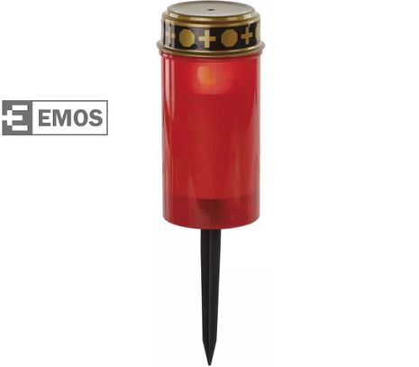LED náhrobná sviečka zapichovacia EMOS, 25 cm, 2x AA, vonkajšia aj vnútorná, vintage