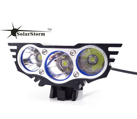 Predné LED bicyklové svietidlo SolarStorm X3 1600lm, DW-Denná biela, nabíjateľný Praktik Set