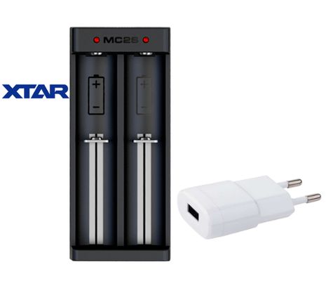 Xtar MC2S USB Li-ion Univerzálna + Adaptér 230V