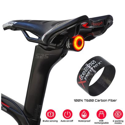 Zadné bicyklové svietidlo Enfitnix Xlite200, 30lm, USB-C nabíjateľné